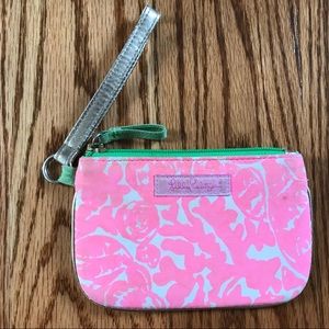 Lilly Pulitzer pink wristlet wallet small purse